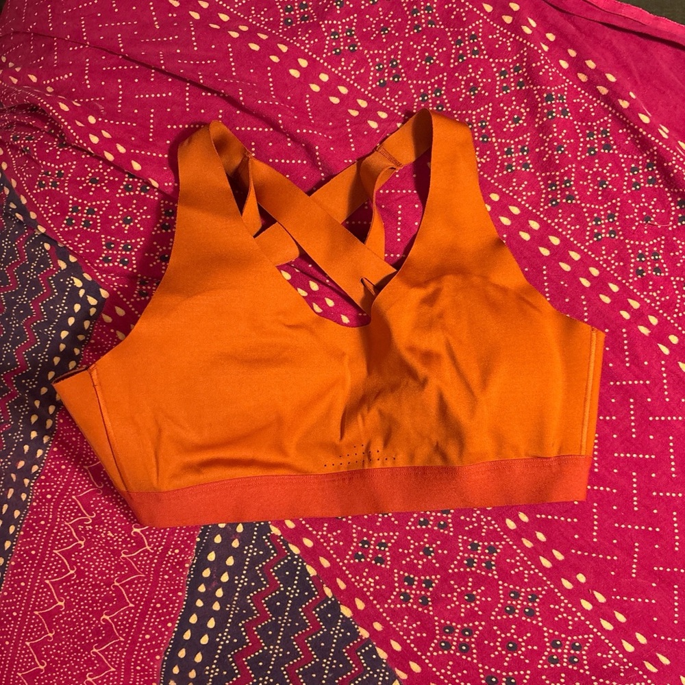 All in motion NWOT Women's rustic orange sports bra